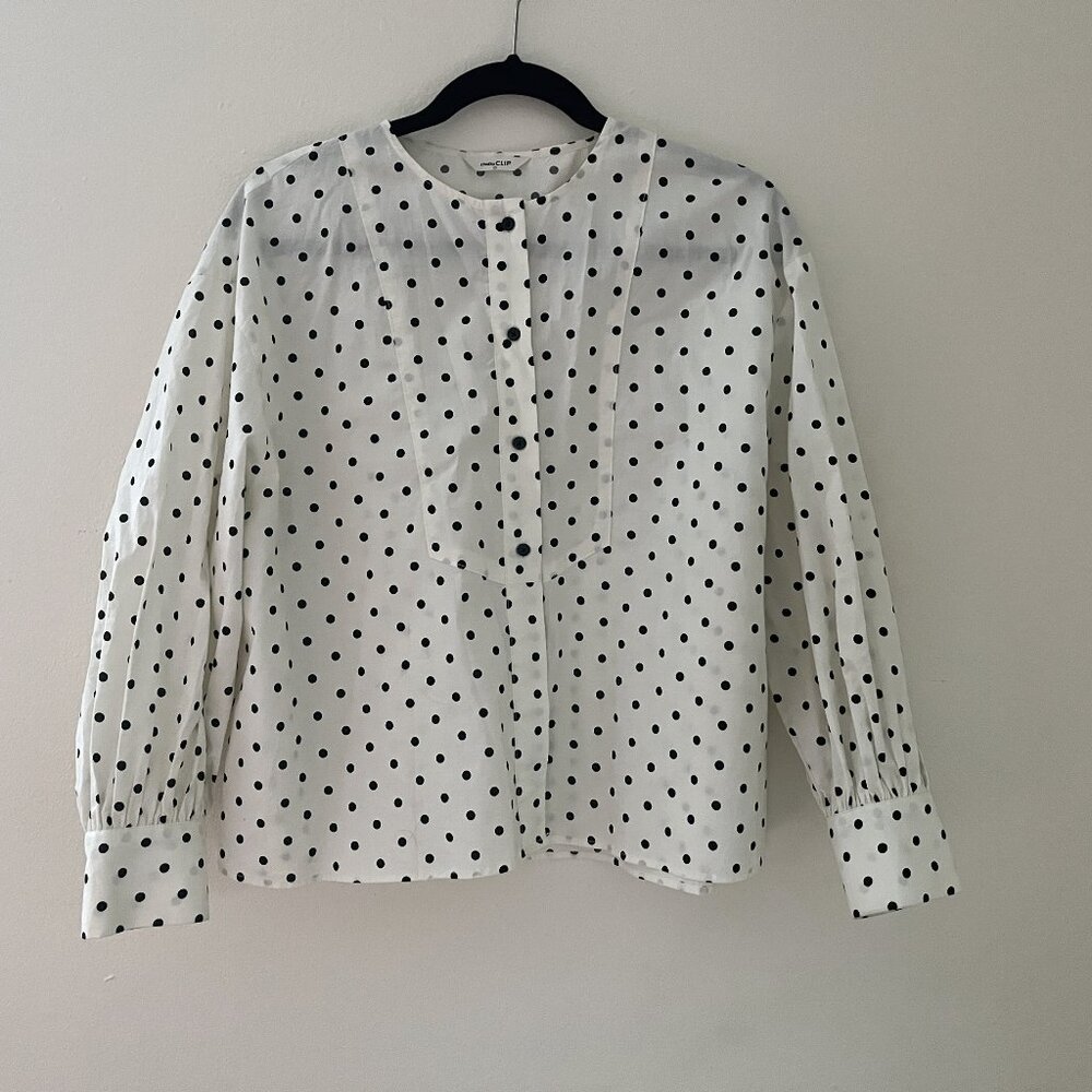 Dotted Buttoned Blouse (Studio Clip, Japan)